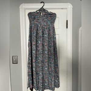 Paisley Strapless Maxi Dress